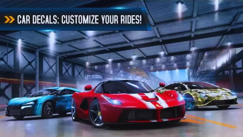 Customize your Cars in Asphalt Nitro Mod Apk